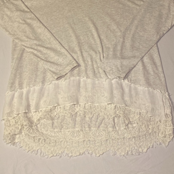 Sundance Women's Frieda Grey and White Long Sleeve Top Size Medium EUC - Picture 6 of 14